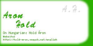 aron hold business card